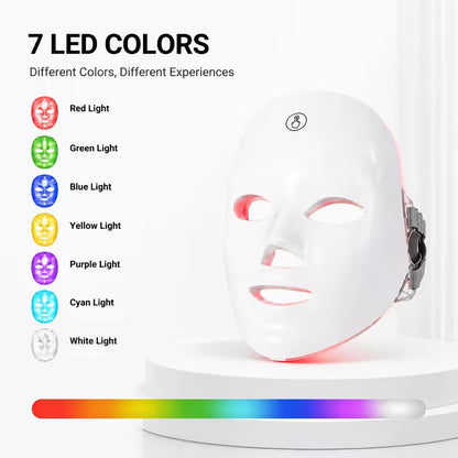 Mascarilla Facial LED Recargable 7 en 1