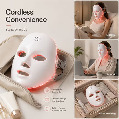 Mascarilla Facial LED Recargable 7 en 1