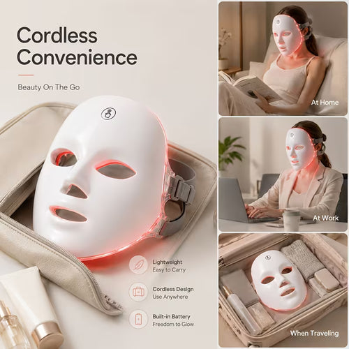 Mascarilla Facial LED Recargable 7 en 1